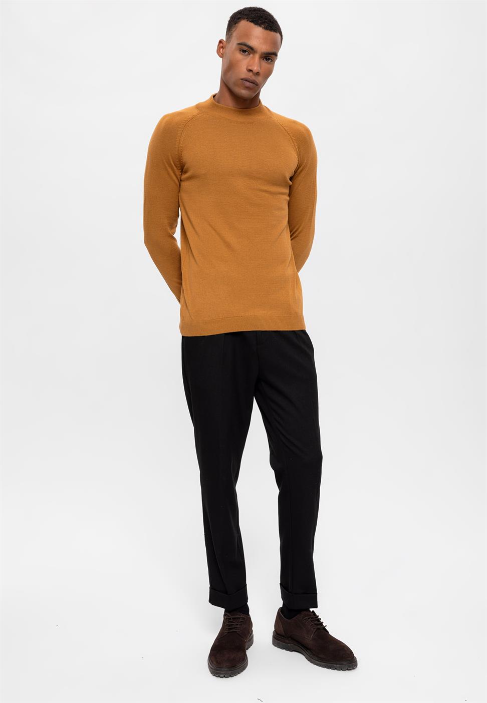 Antioch Tütün Yarım Boğazlı Erkek Triko