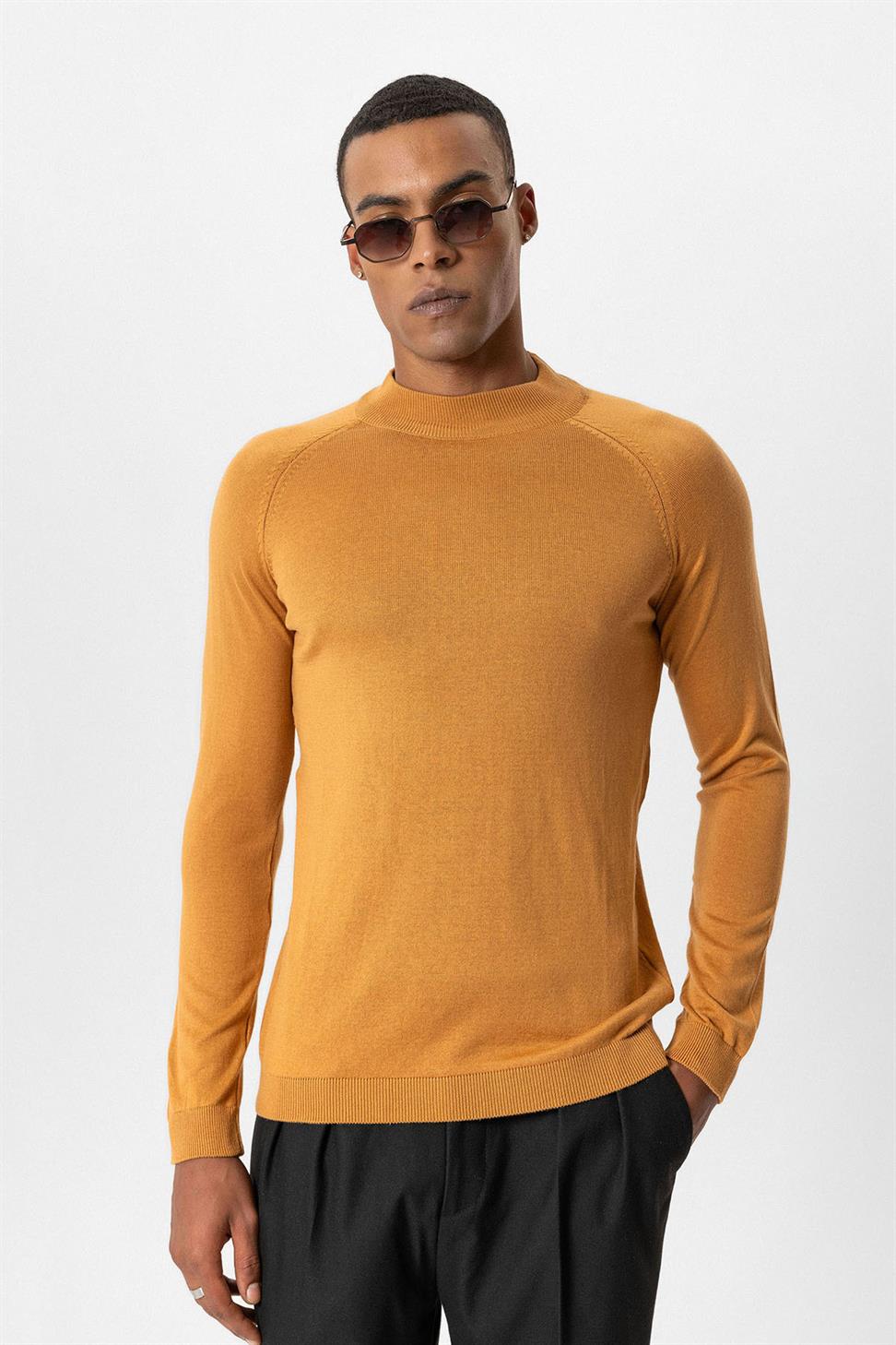 Antioch Tütün Yarım Boğazlı Erkek Triko