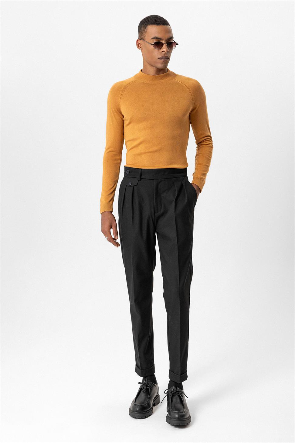 Antioch Tütün Yarım Boğazlı Erkek Triko