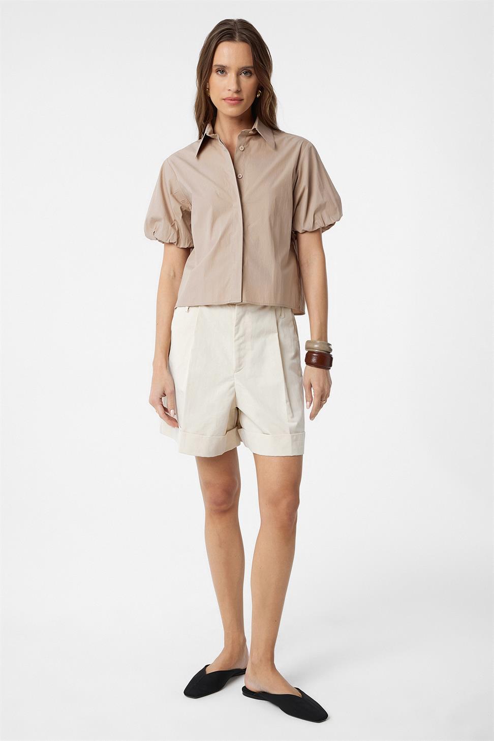 Antioch Vizon Balon Kol Kadın Gömlek