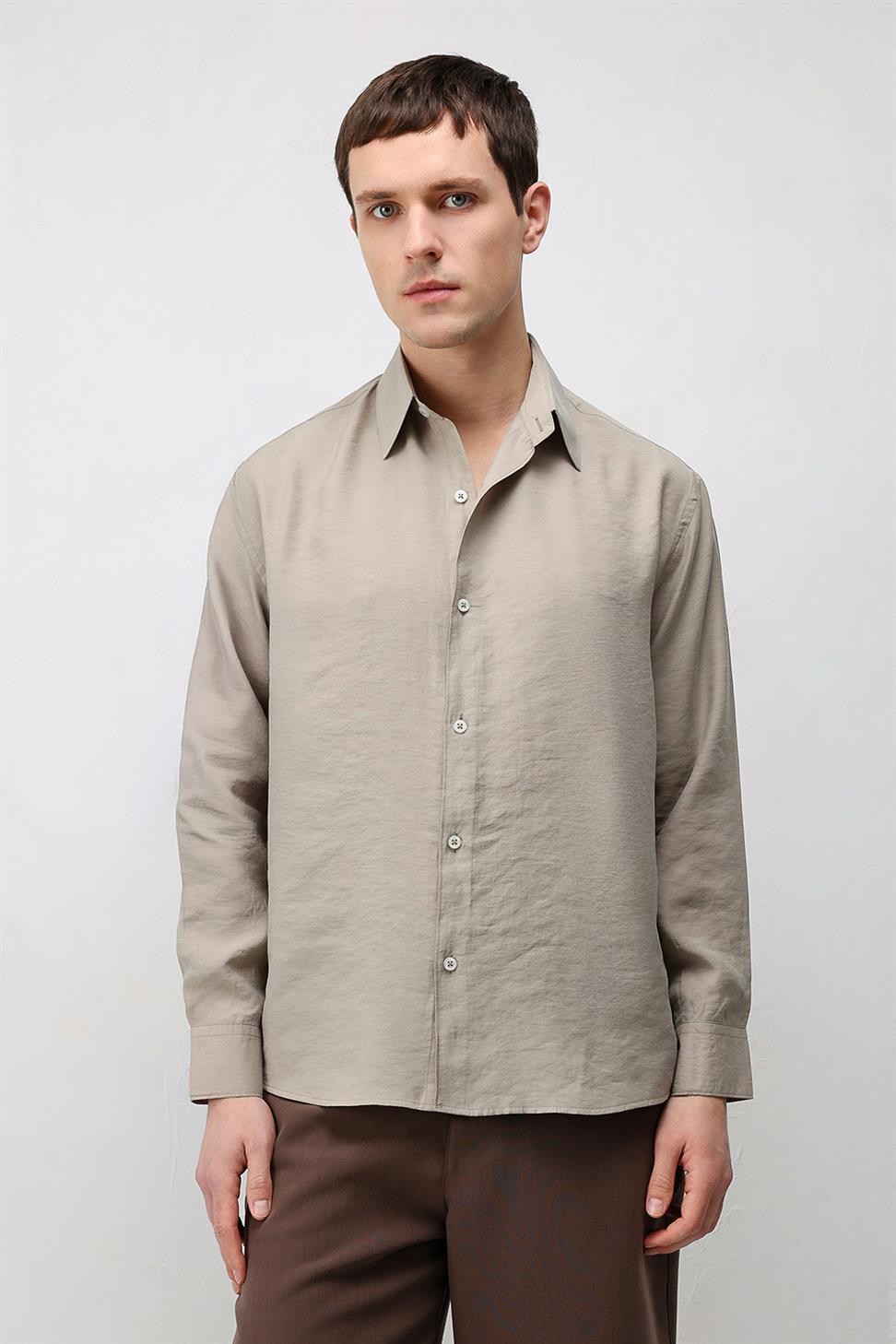 Modal Blend Relaxed Fit Mens Shirt
