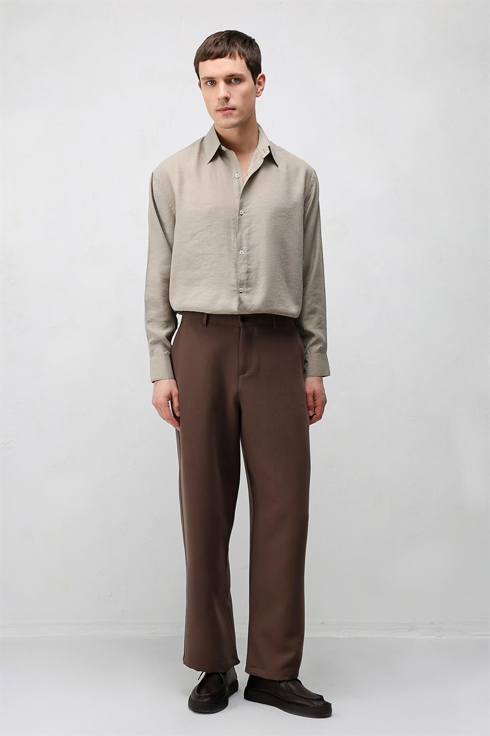 Modal Blend Relaxed Fit Mens Shirt