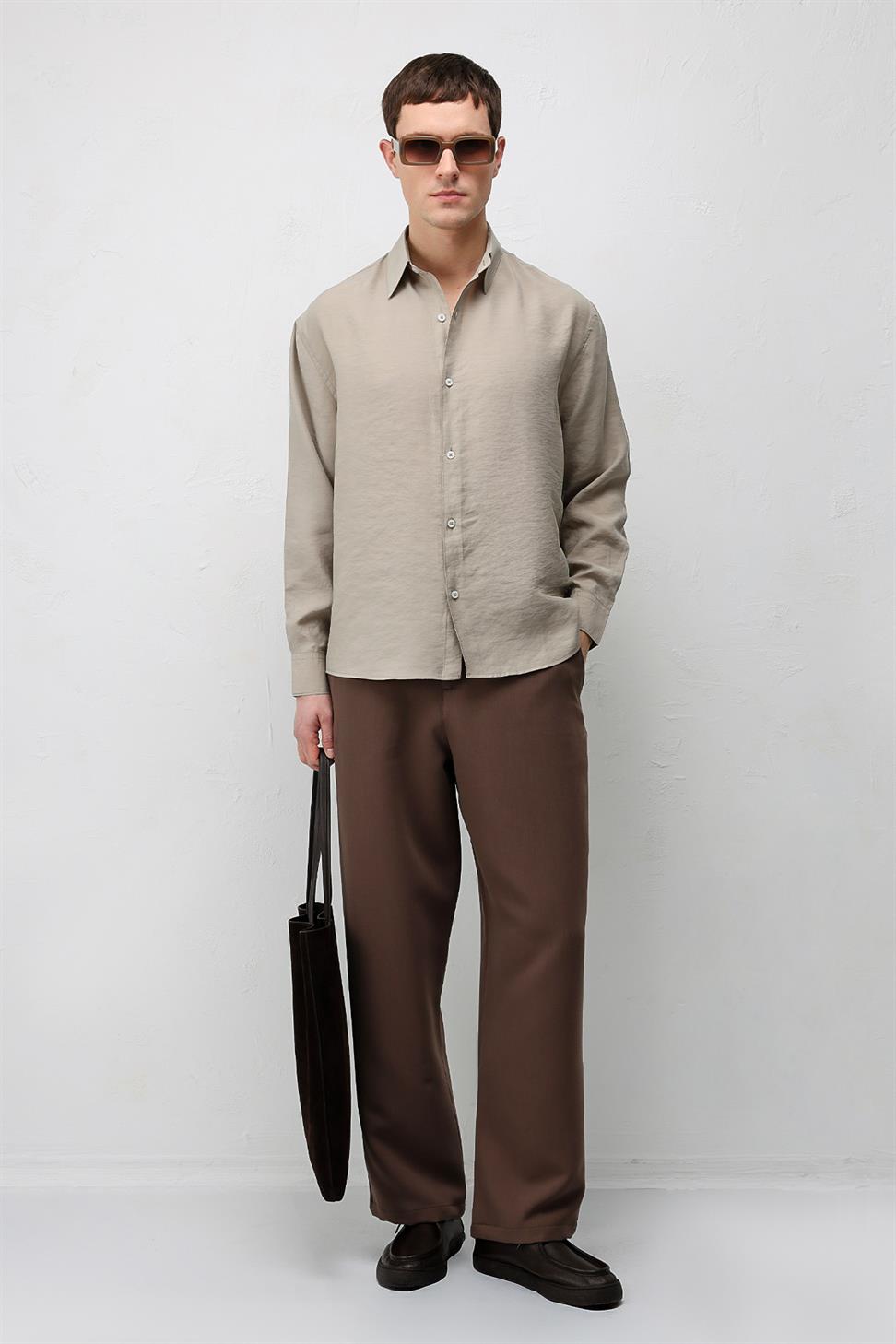 Modal Blend Relaxed Fit Mens Shirt