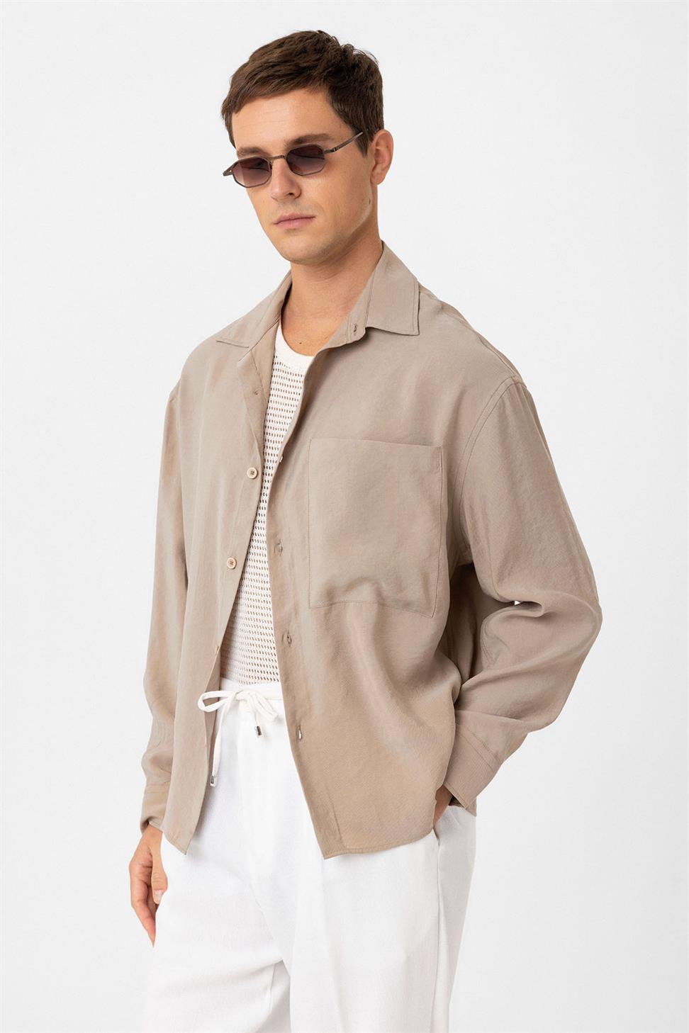 Antioch Vizon Relax Fit Modal Kumaş Erkek Gömlek