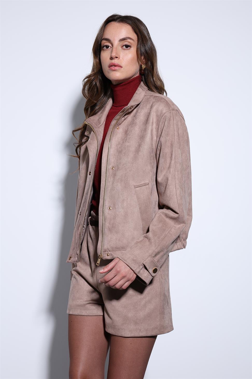 Antioch Vizon Süet Bomber Ceket