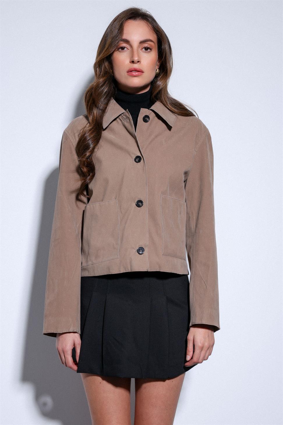 Antioch Vizon Torba Cepli Süet Kadın Ceket