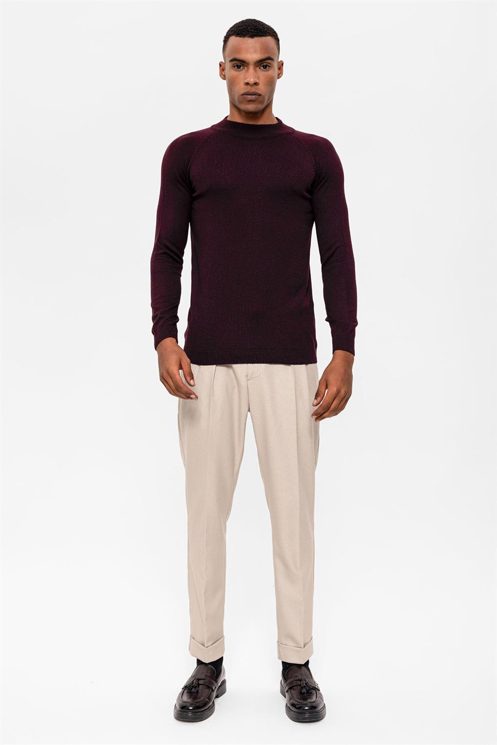 ملابس التريكو الرجالية نصف الياقة المدورة