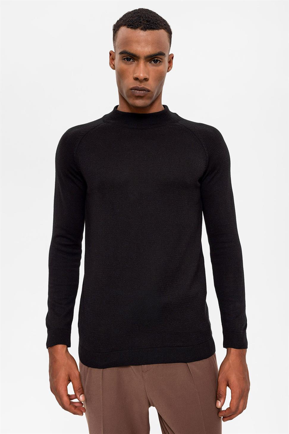 ملابس التريكو الرجالية نصف الياقة المدورة