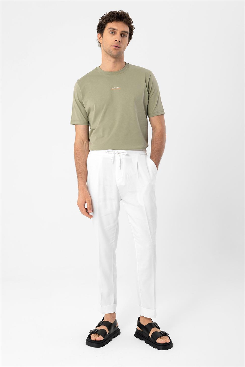 نص مفصل الرجال تي شيرت