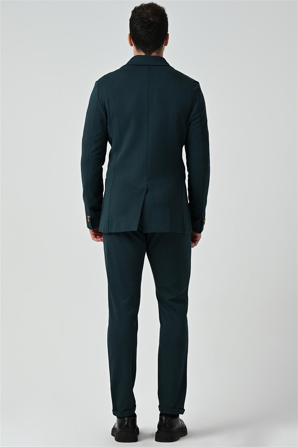 Antioch Yeşil Erkek Astarsız Ceket Pantolon Takım