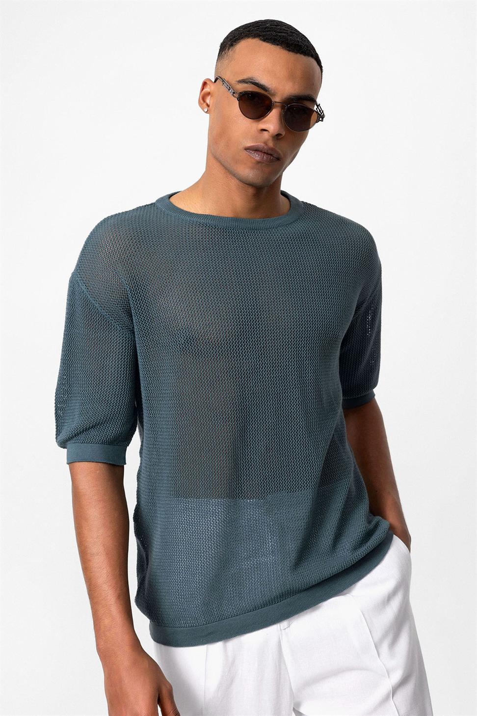 تي شيرت رجالي مخرم مخرم مخرم للرجال