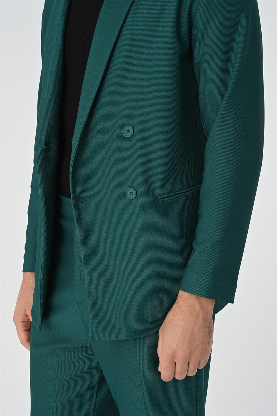 Antioch Yeşil Rahat Kesim Kruvaze Erkek Takım