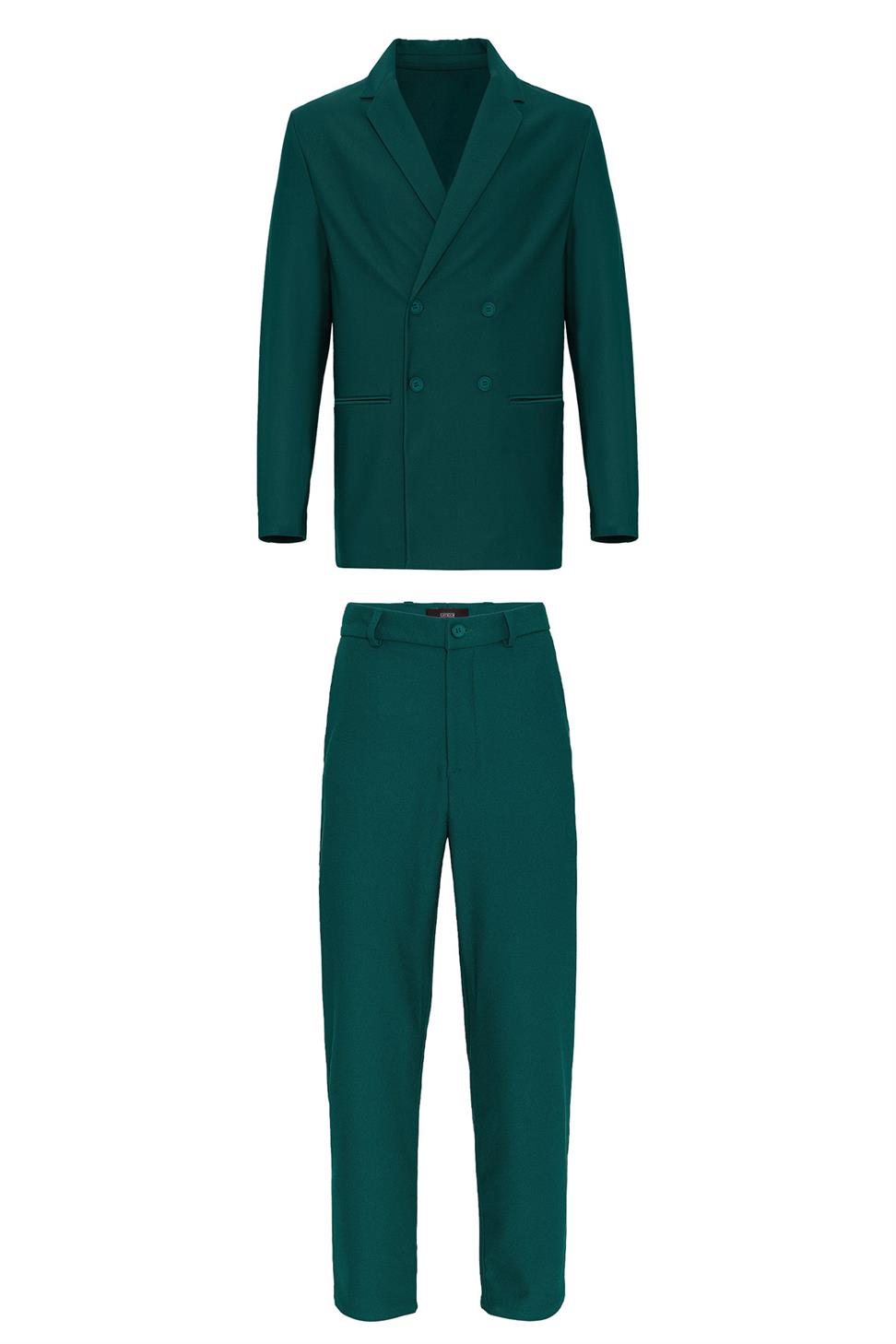 Antioch Yeşil Rahat Kesim Kruvaze Erkek Takım