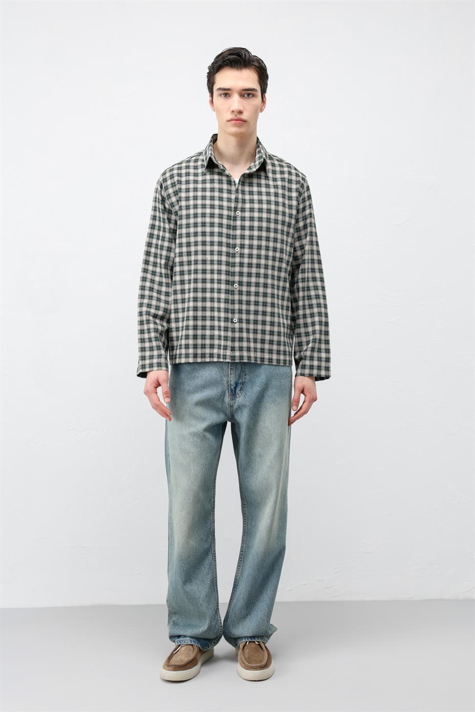 قميص رجالي بنقشة إيكو مريحة