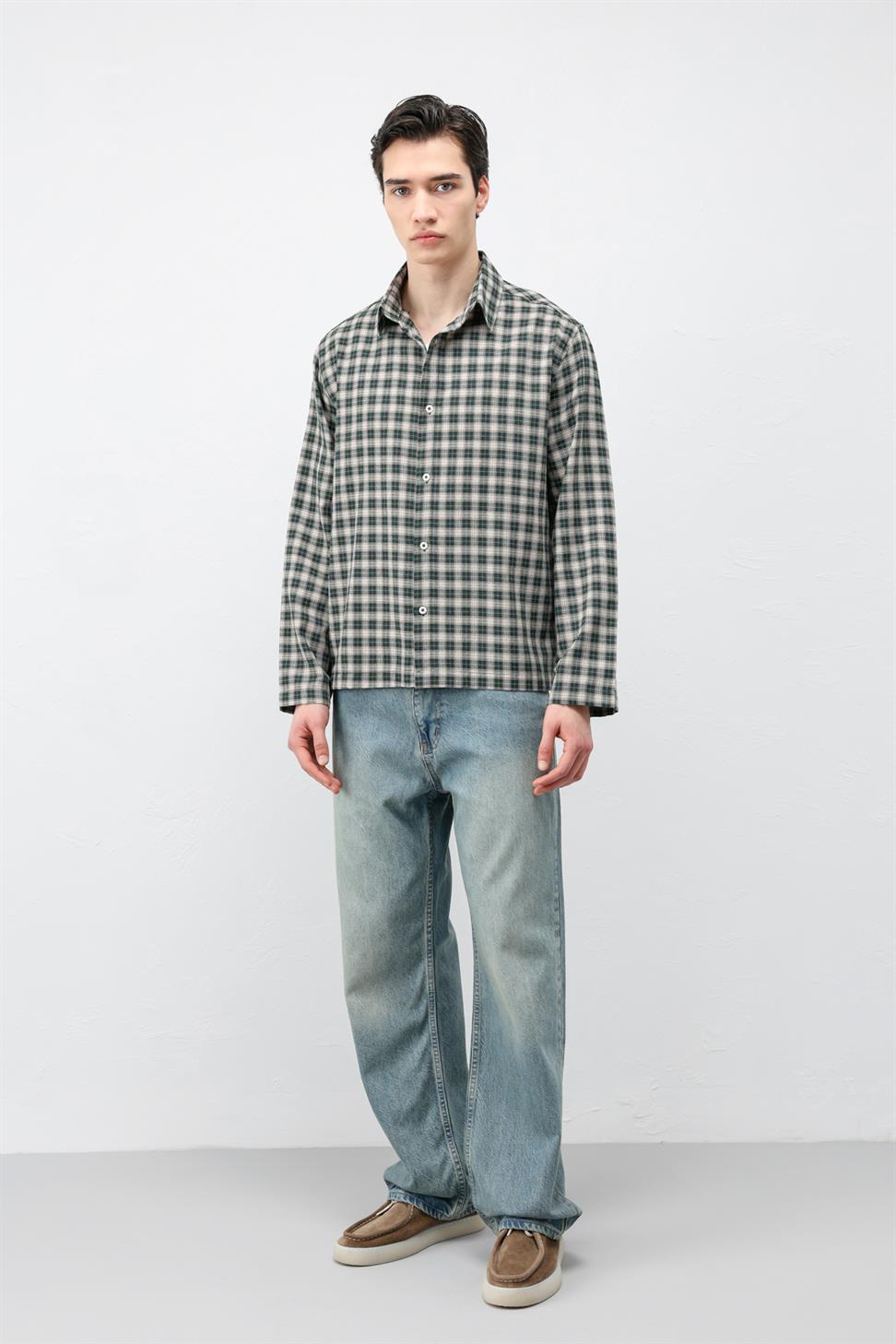 قميص رجالي بنقشة إيكو مريحة