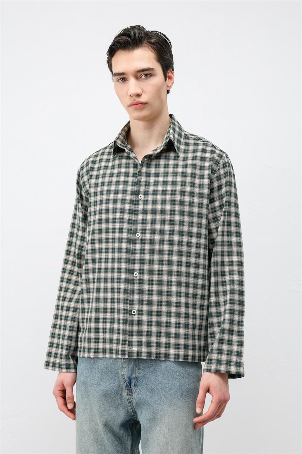 قميص رجالي بنقشة إيكو مريحة