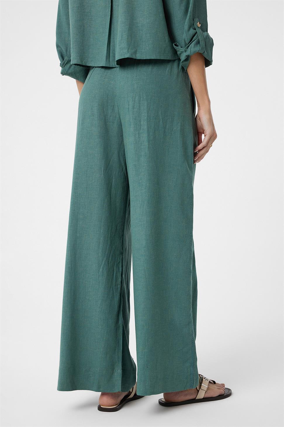 Antioch Yeşil Şerit Detaylı Kadın Pantolon