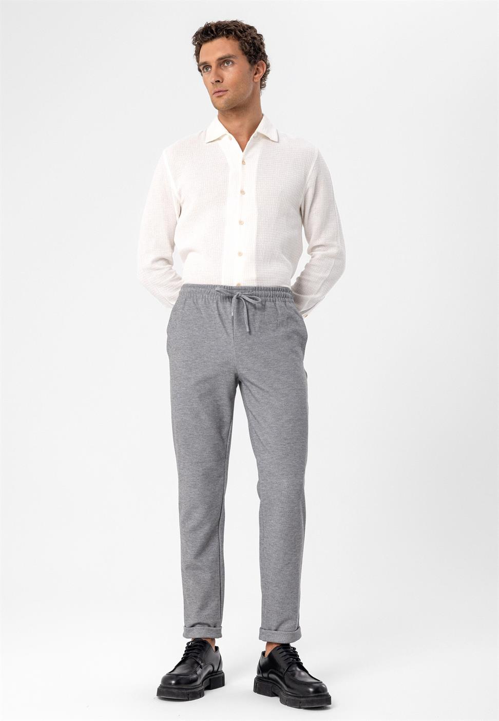 بنطلون رجالي برباط عالي الخصر