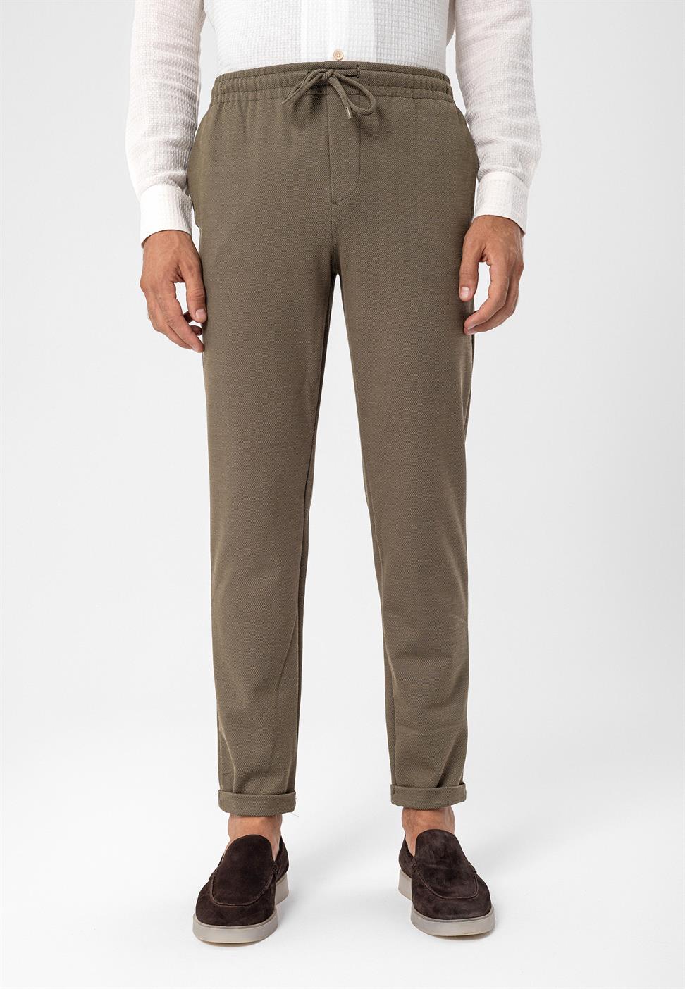 بنطلون رجالي برباط عالي الخصر