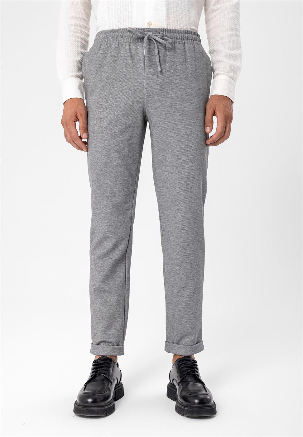 بنطلون رجالي برباط عالي الخصر