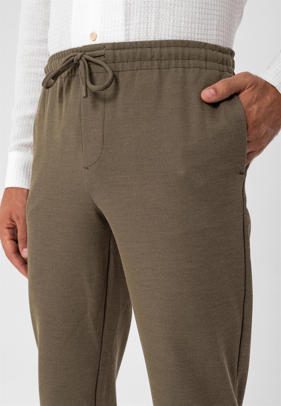 بنطلون رجالي برباط عالي الخصر