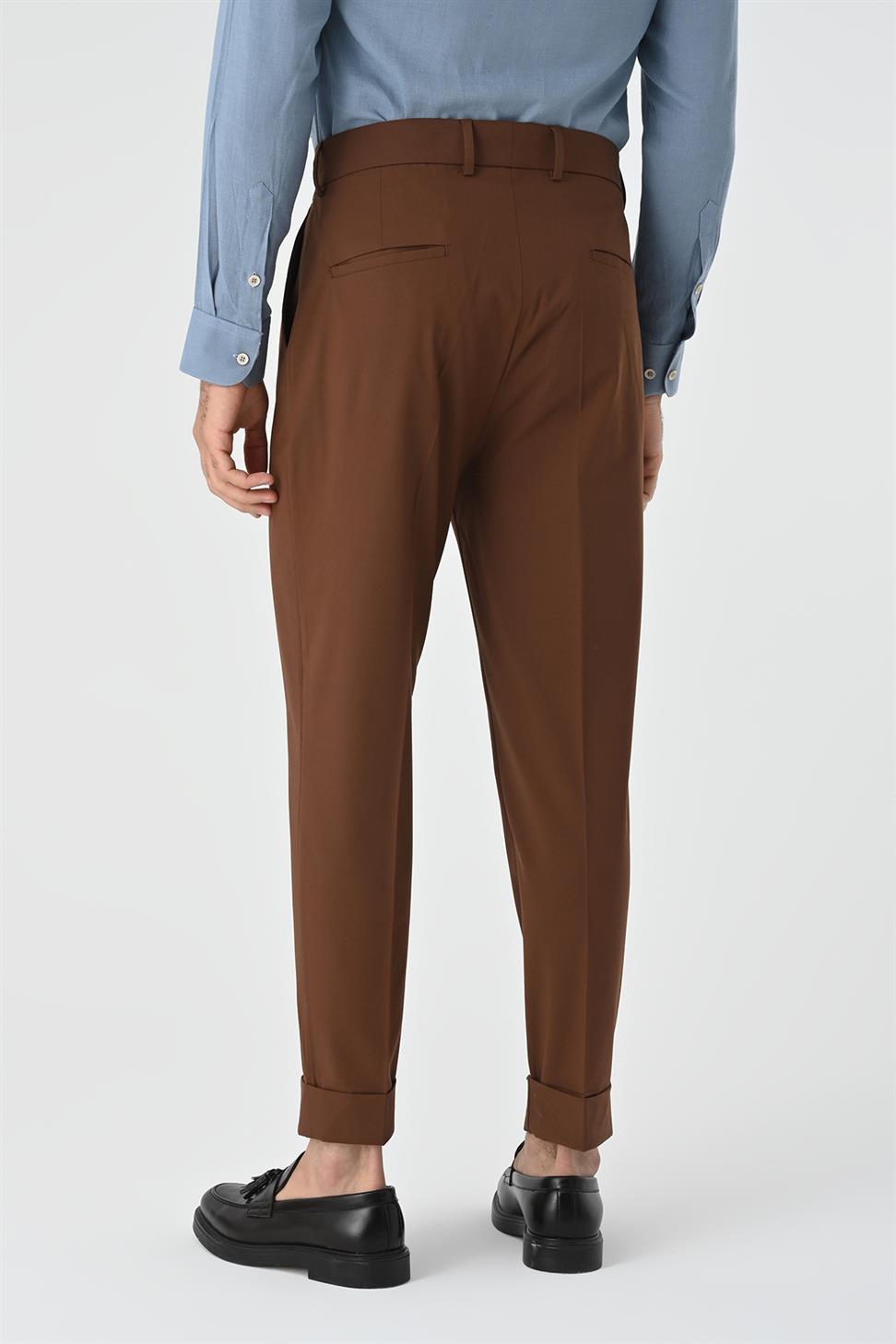 ارتفاع الخصر زر إغلاق السراويل الرجالية