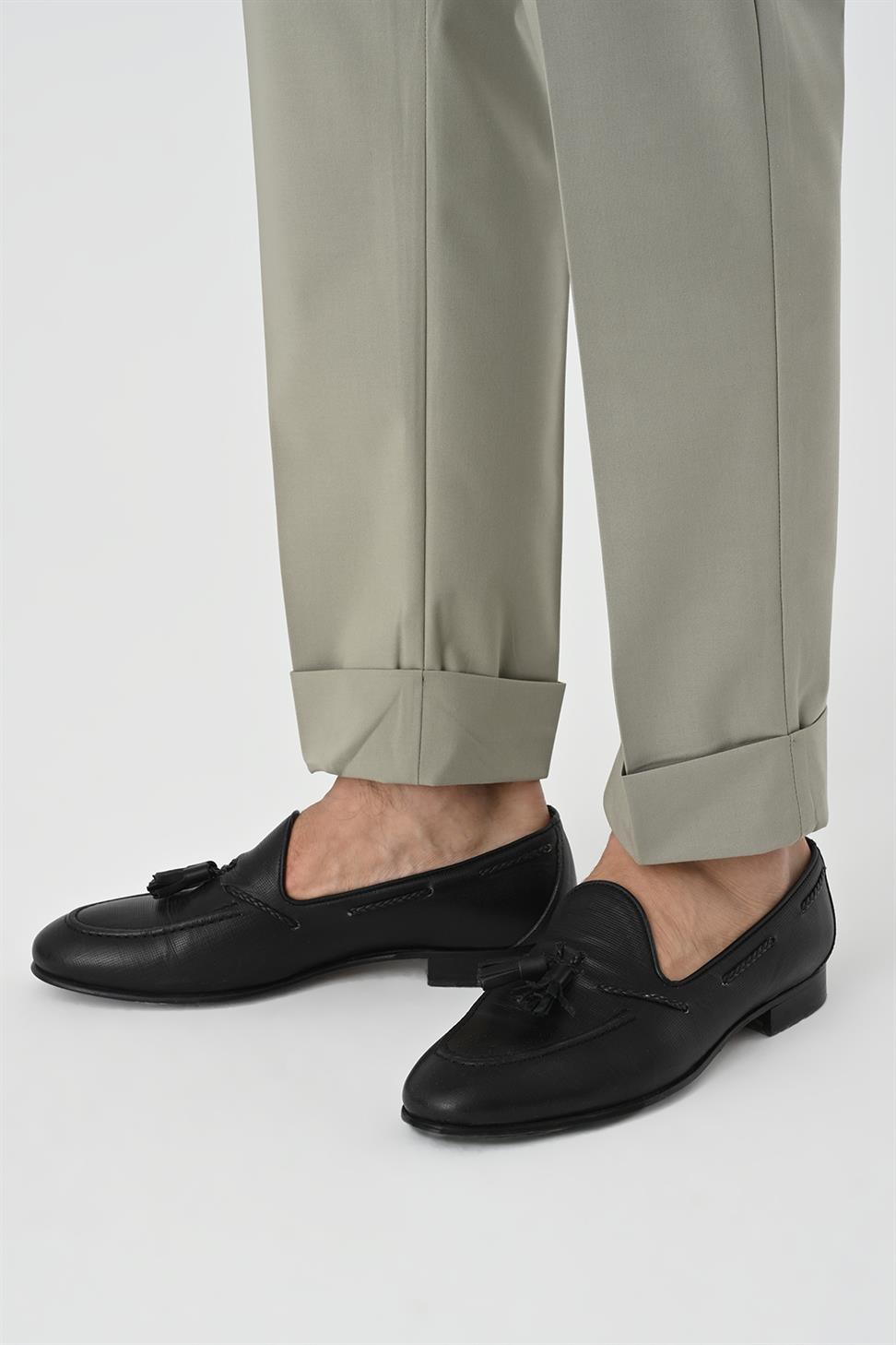 ارتفاع الخصر زر إغلاق السراويل الرجالية