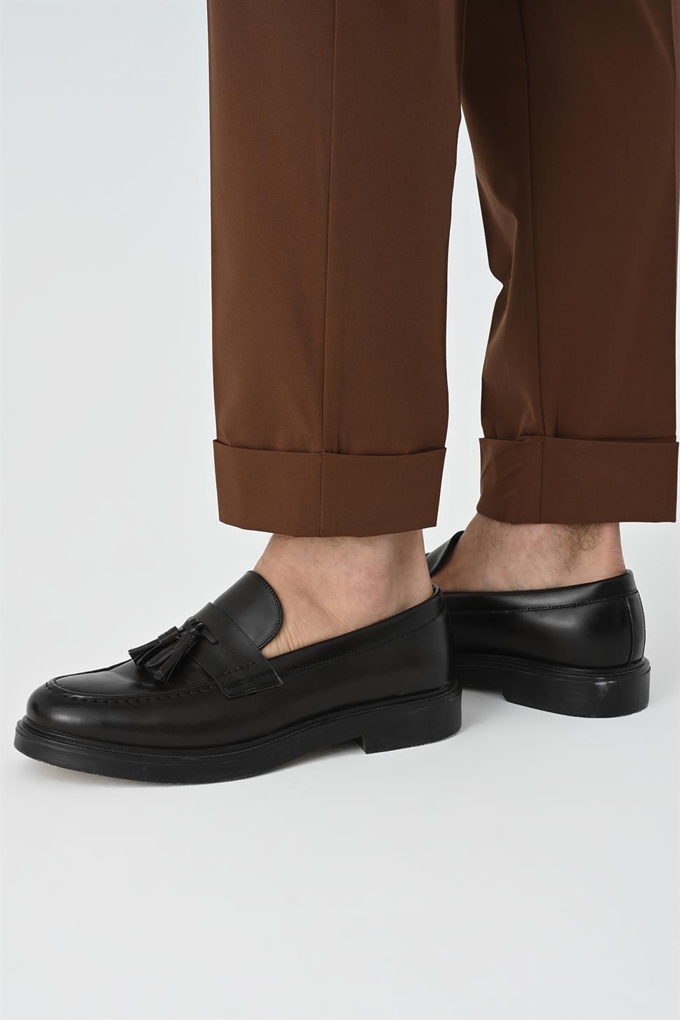 ارتفاع الخصر زر إغلاق السراويل الرجالية