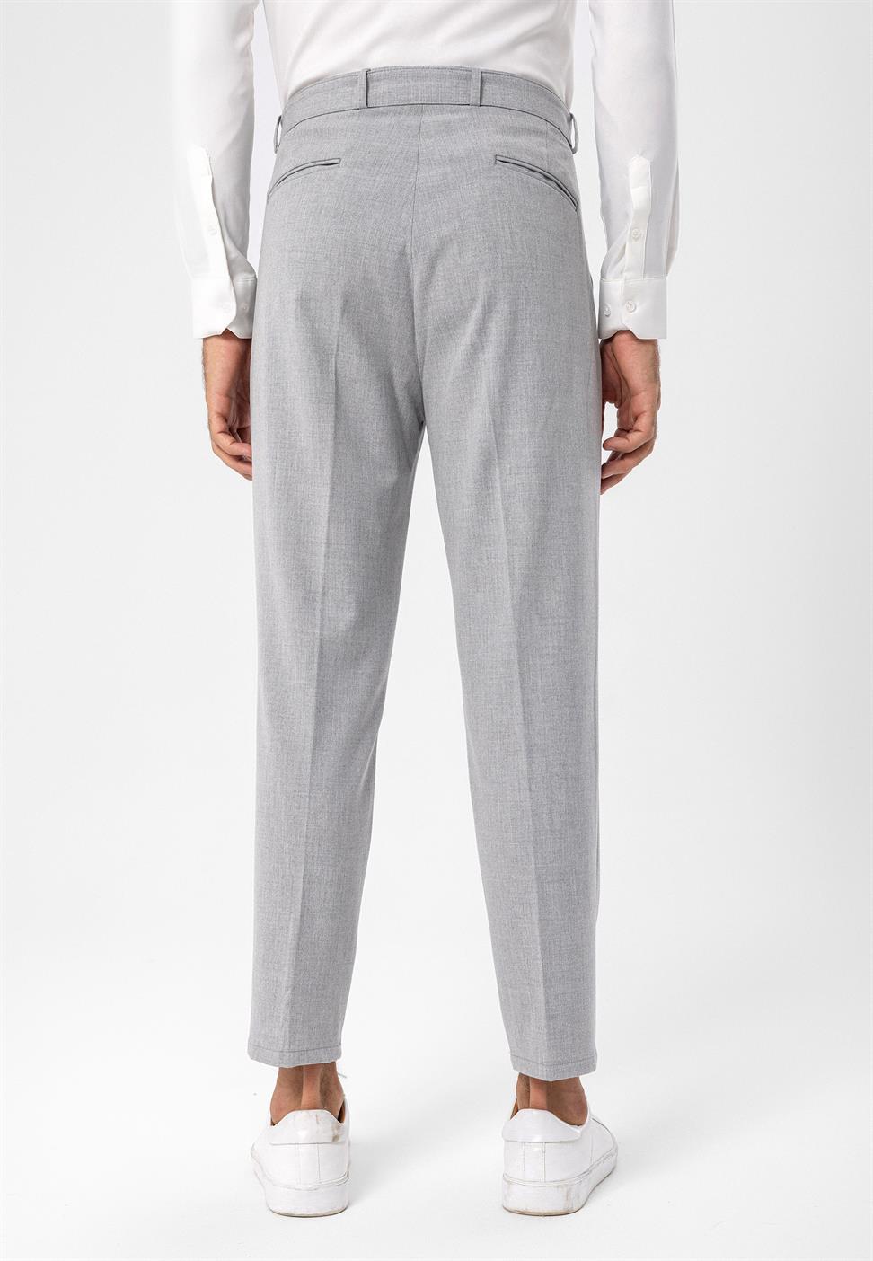 ارتفاع الخصر حزام إغلاق السراويل الرجالية