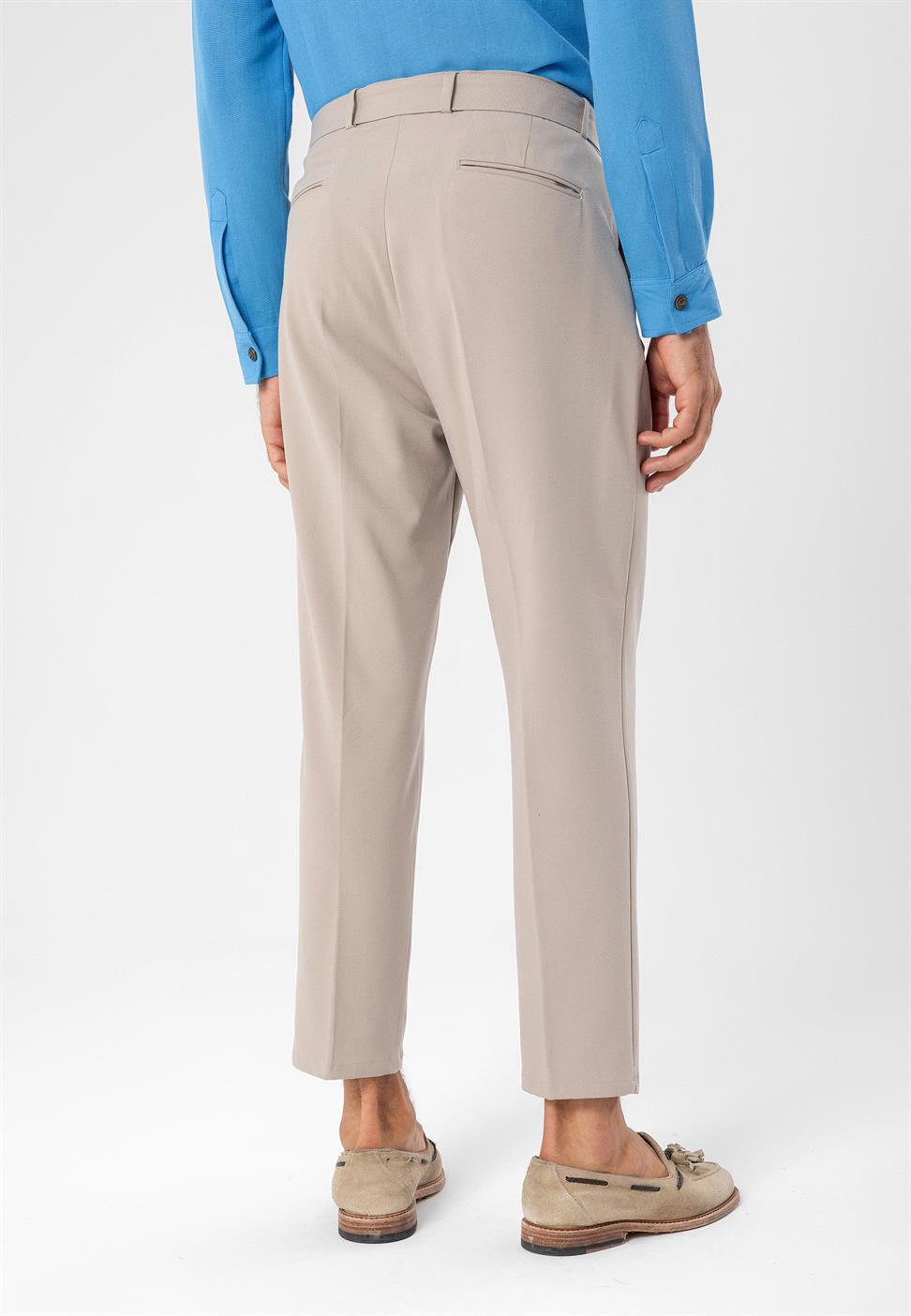 ارتفاع الخصر حزام إغلاق السراويل الرجالية