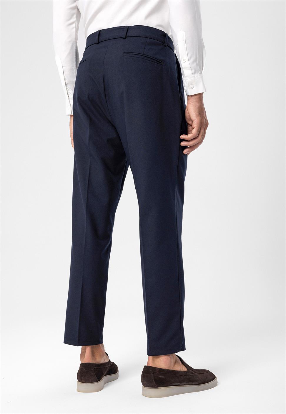 ارتفاع الخصر حزام إغلاق السراويل الرجالية