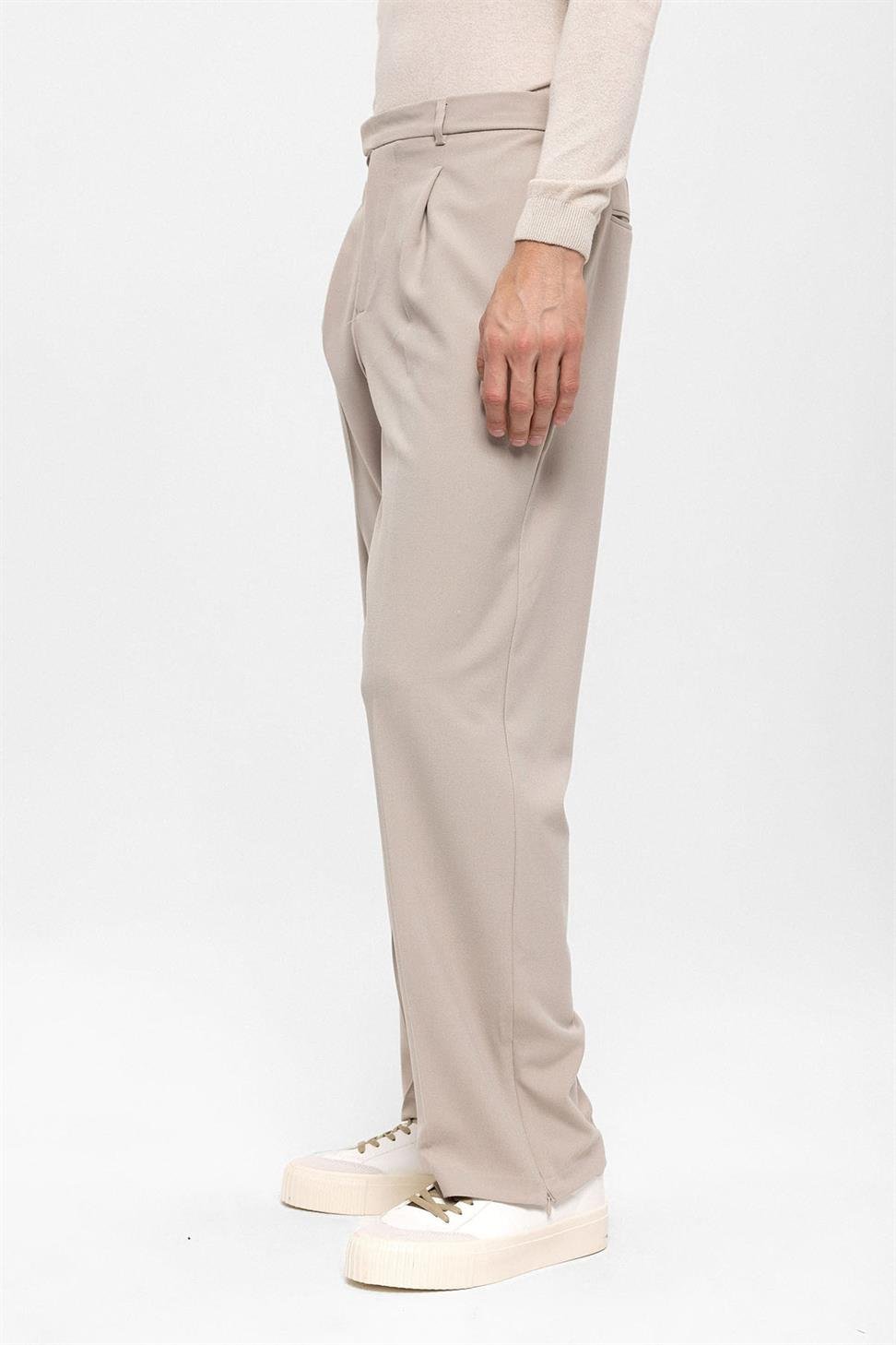 بنطلون رجالي بسحاب عالي الخصر