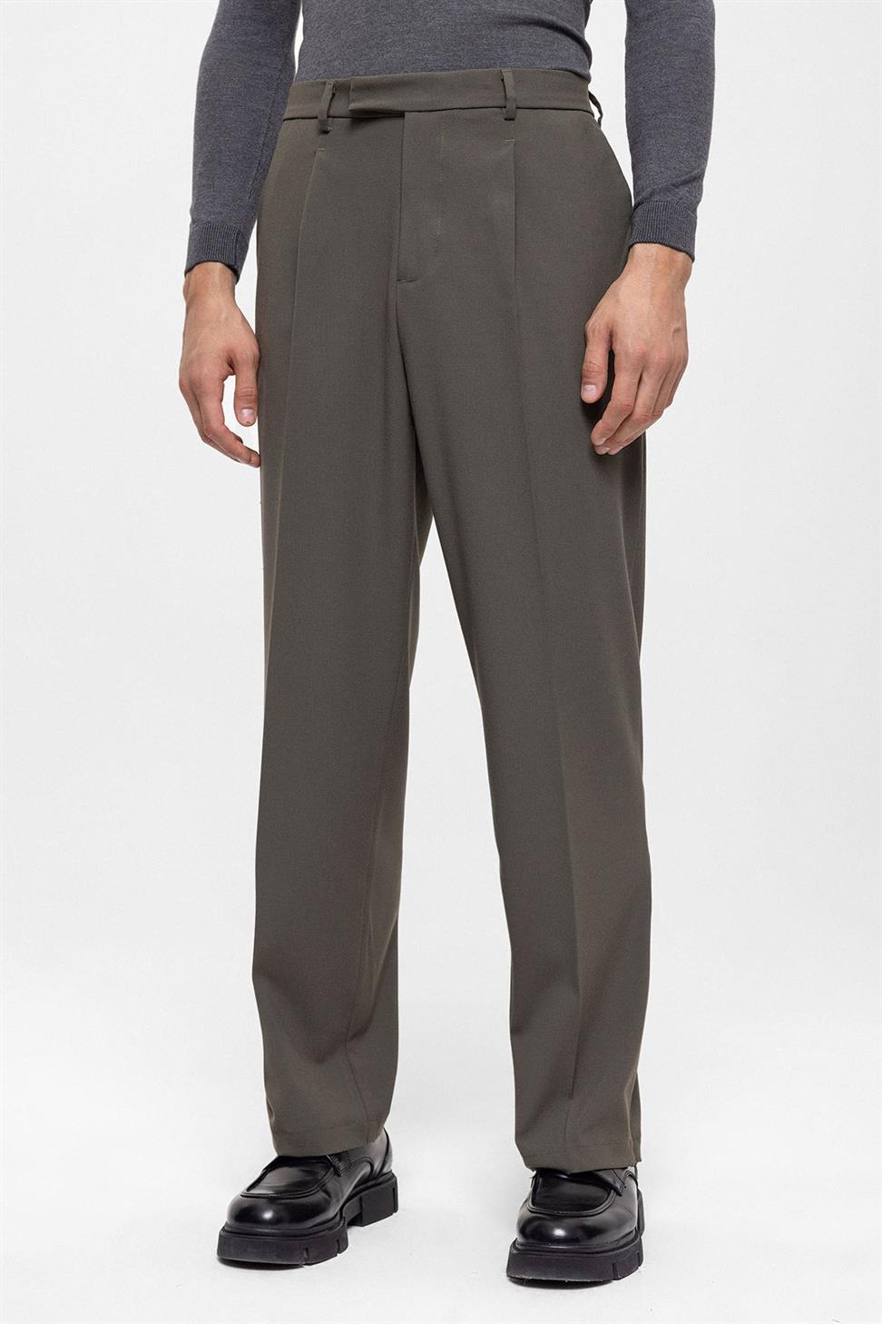 بنطلون رجالي بسحاب عالي الخصر