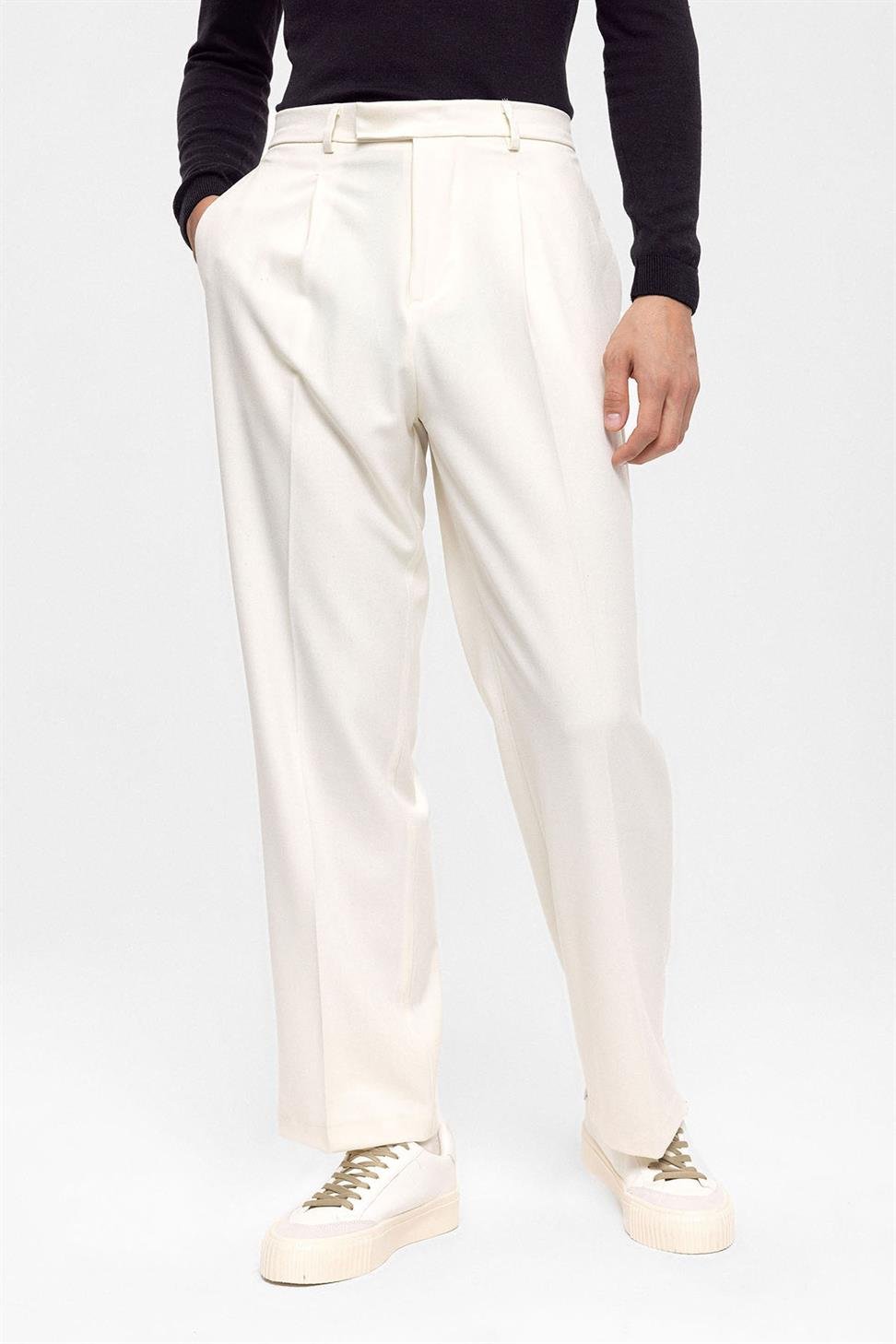 بنطلون رجالي بسحاب عالي الخصر