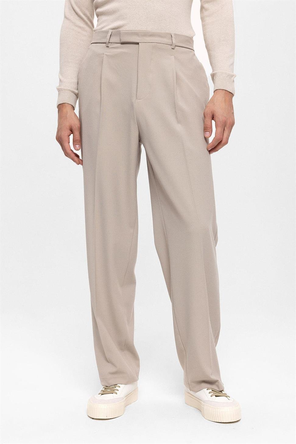 بنطلون رجالي بسحاب عالي الخصر