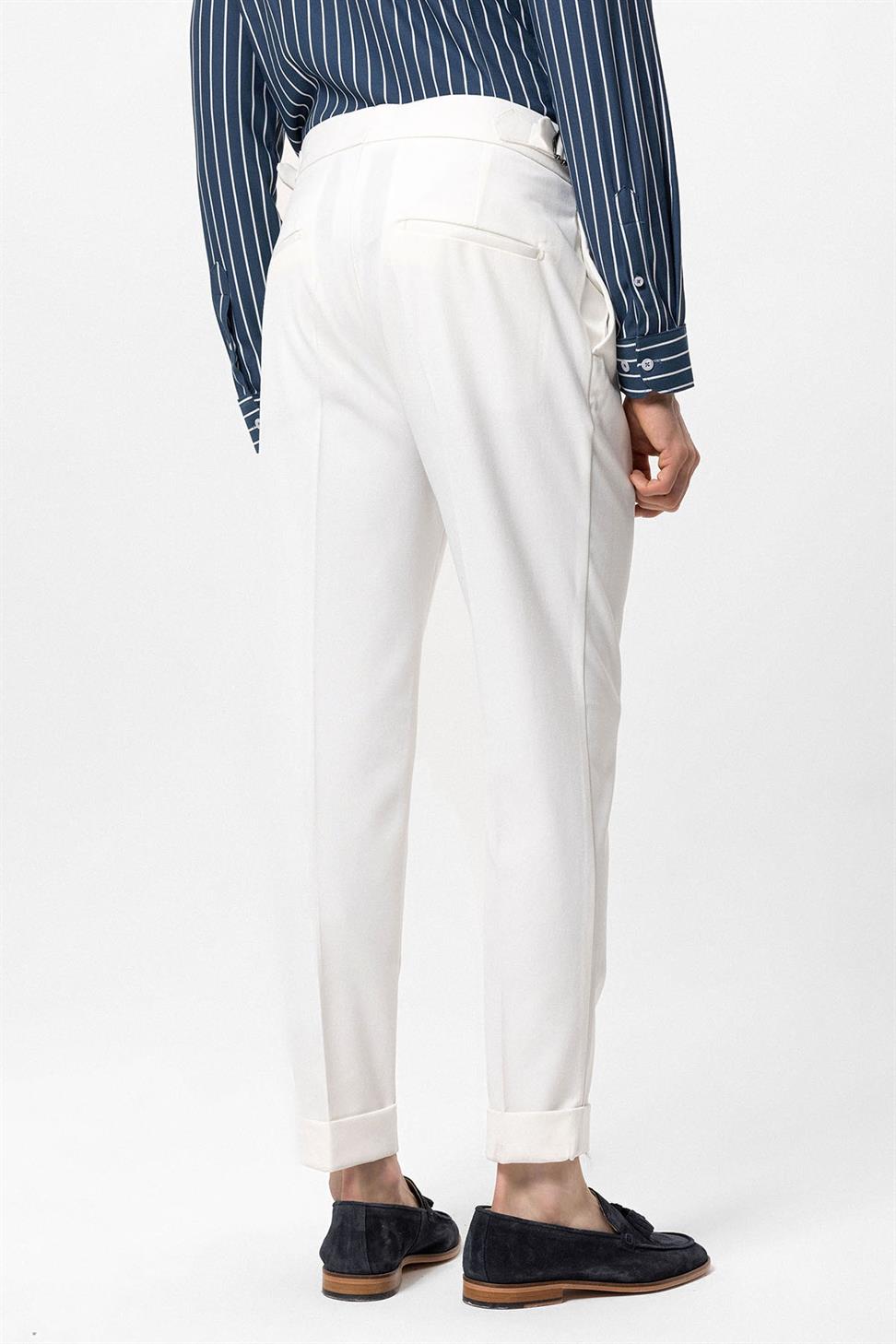 ارتفاع الخصر مطوي الجزرة تناسب السراويل الرجالية