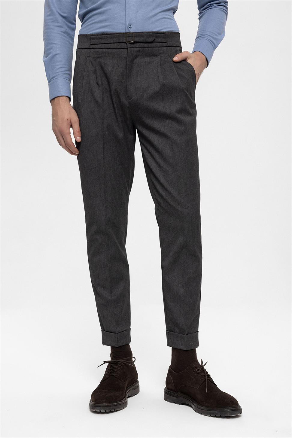 ارتفاع الخصر مشبك سراويل مفصلة للرجال