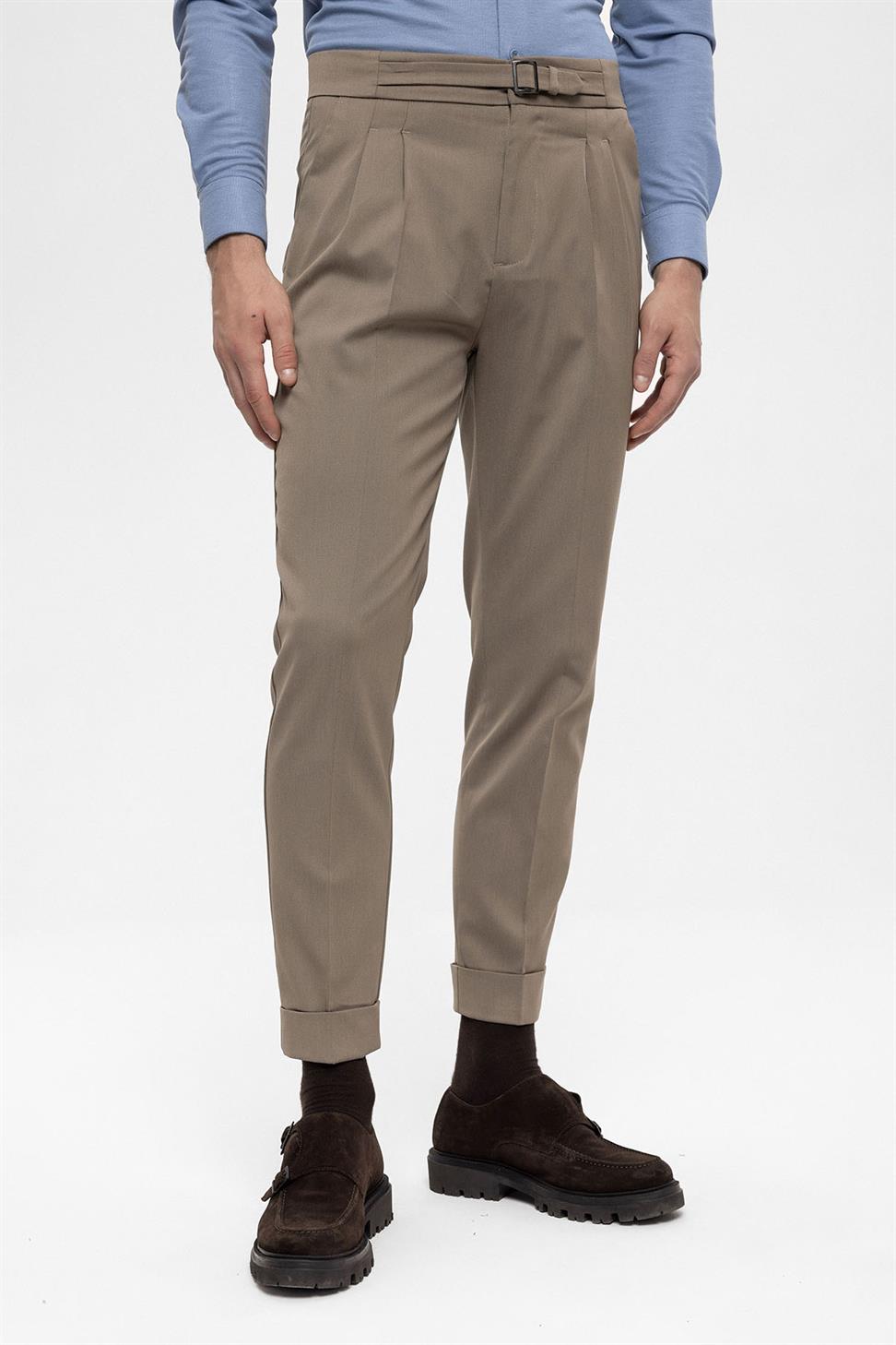 ارتفاع الخصر مشبك سراويل مفصلة للرجال