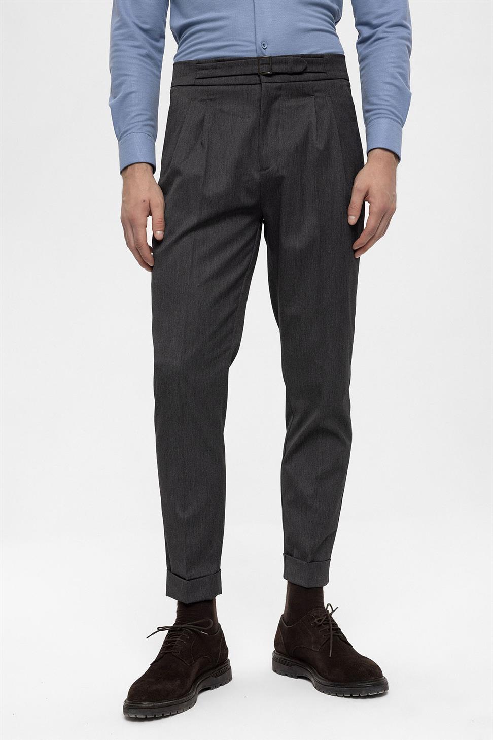 ارتفاع الخصر مشبك سراويل مفصلة للرجال