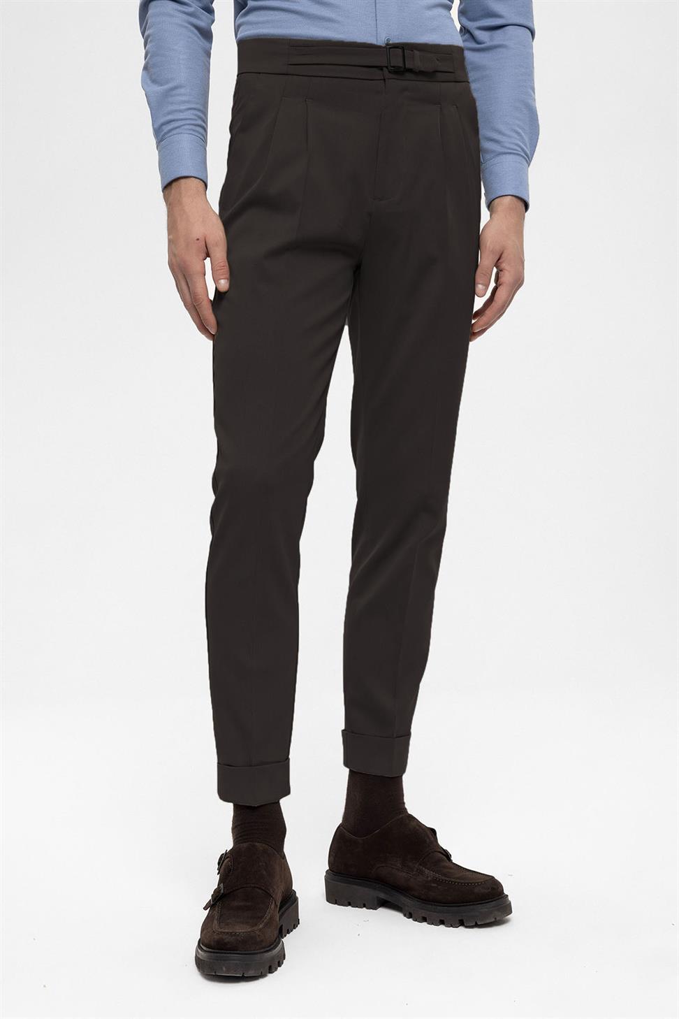 ارتفاع الخصر مشبك سراويل مفصلة للرجال