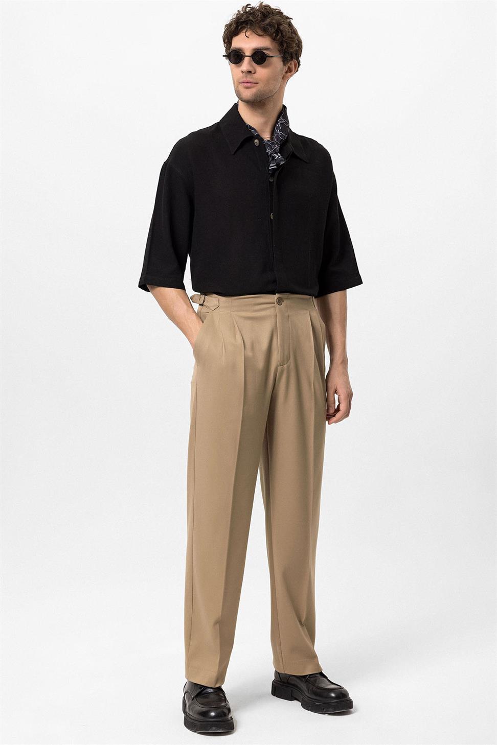 ارتفاع الخصر مشبك مفصلة مريحة تناسب السراويل الرجالية