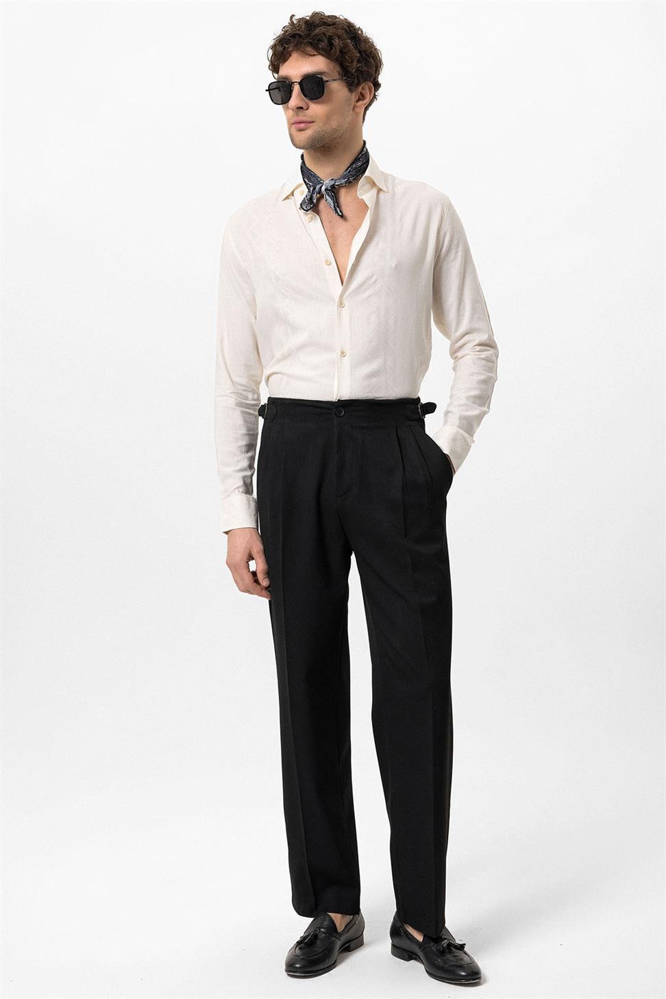 ارتفاع الخصر مشبك مفصلة مريحة تناسب السراويل الرجالية