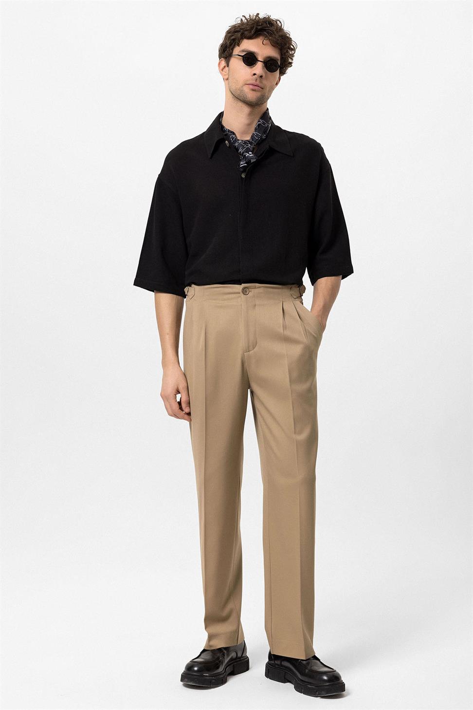 ارتفاع الخصر مشبك مفصلة مريحة تناسب السراويل الرجالية