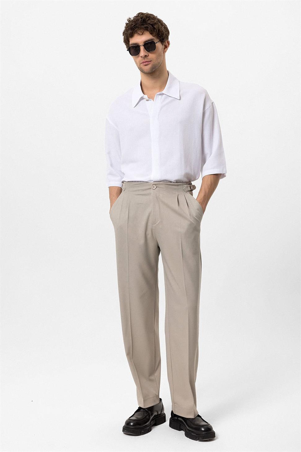 ارتفاع الخصر مشبك مفصلة مريحة تناسب السراويل الرجالية