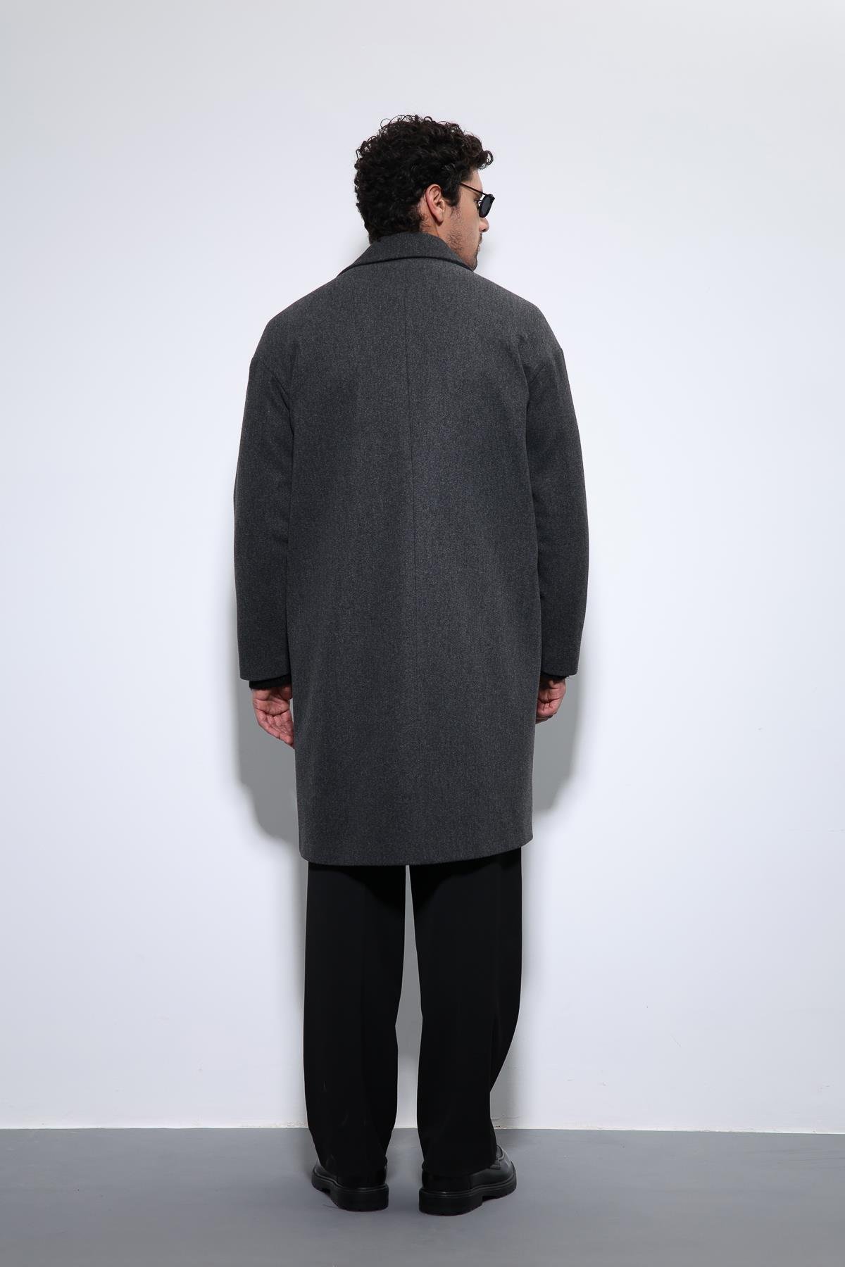 Oversize Double Breasted Men's Coat