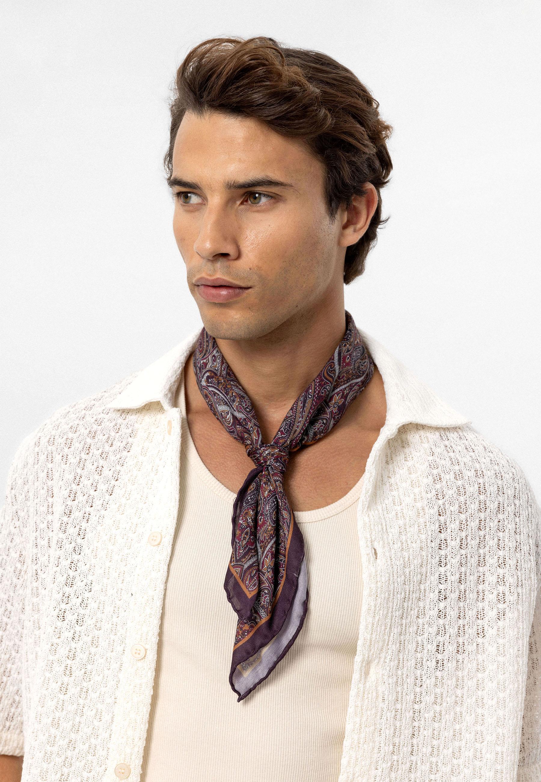 Antioch Bordo Etnik Desen Fular