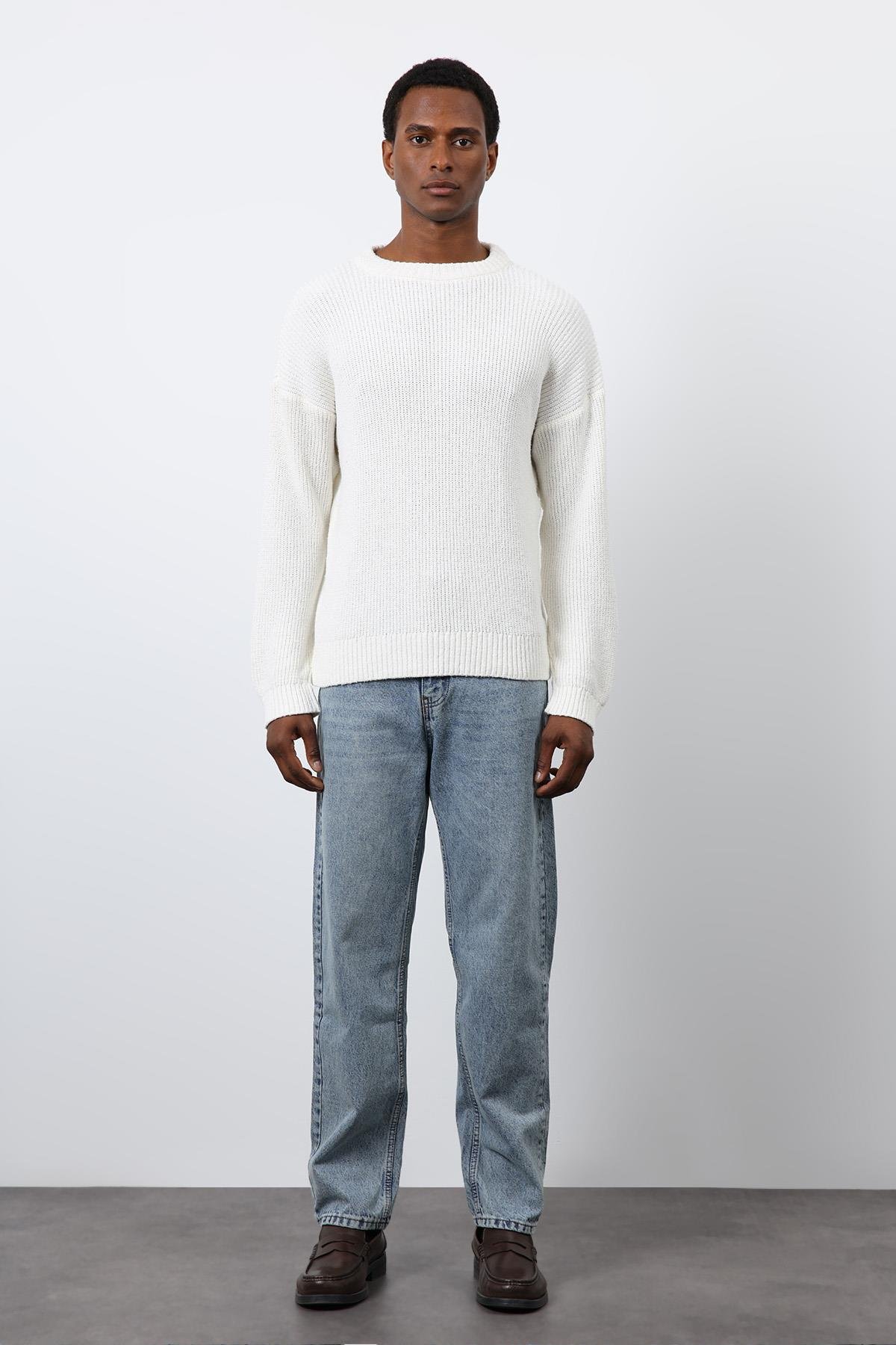 Antioch Ekru Örme Triko Erkek Kazak