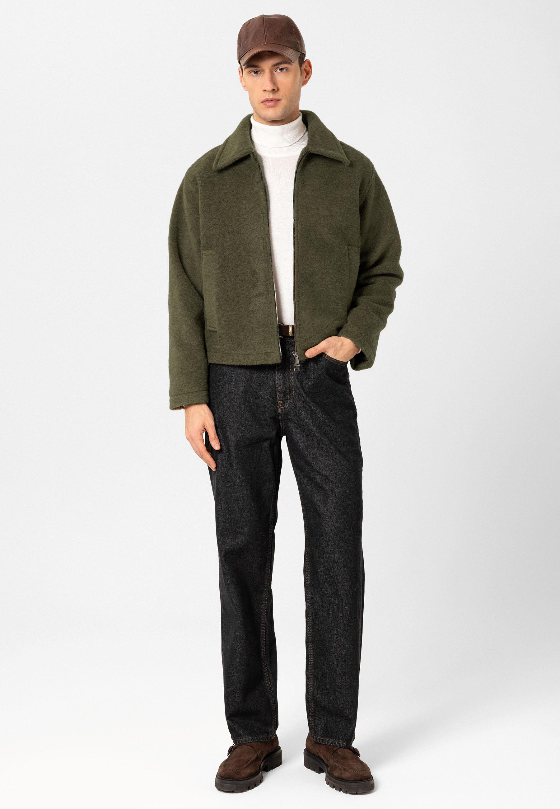 Antioch Haki Relaxed Yumuşak Dokulu Erkek Mont