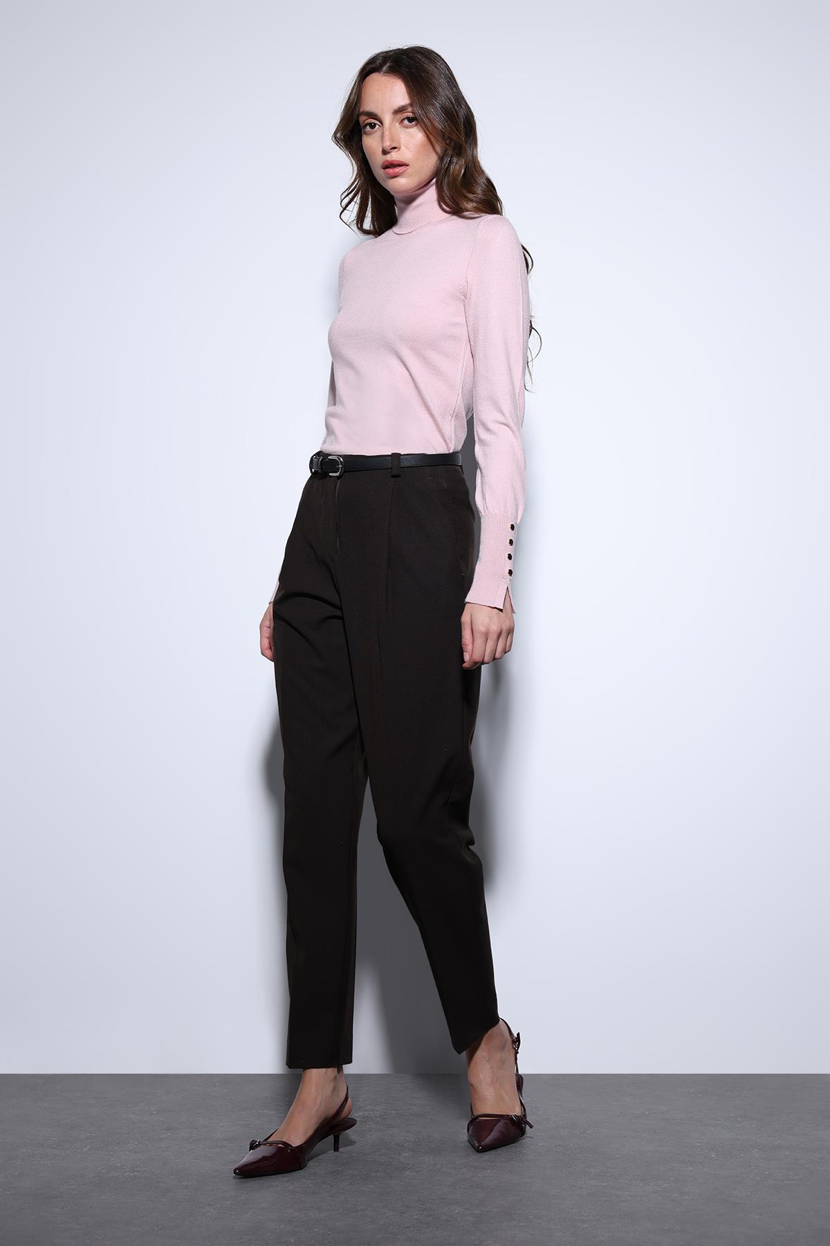 Antioch Kahve Pensli Kadın Pantolon