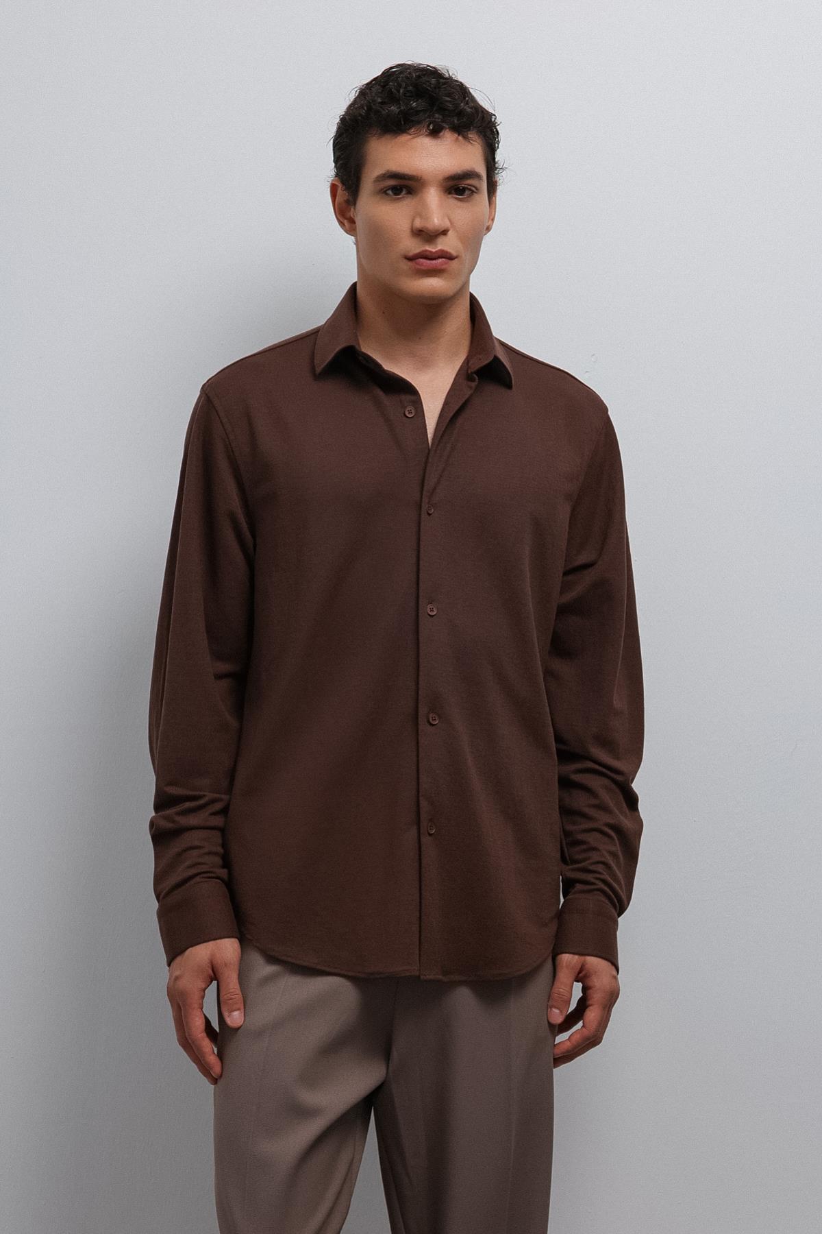 Antioch Kahve Relax Fit Erkek Gömlek